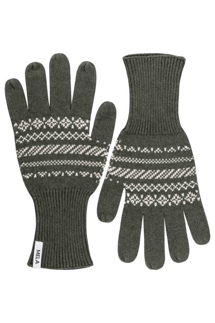 Unisex vzorované zelené rukavice "RISHI green blend pattern"