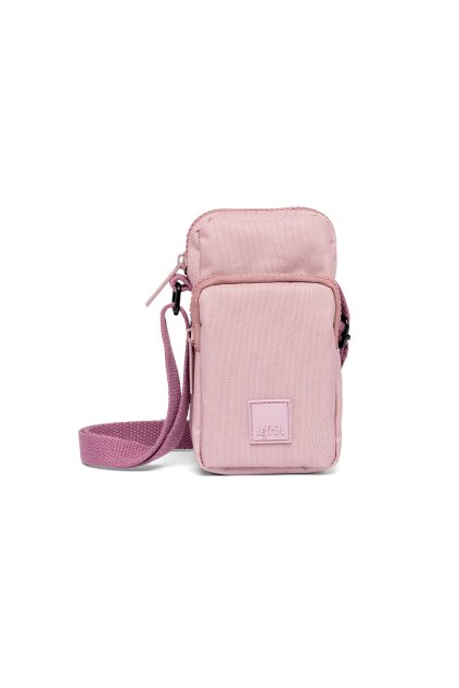 Crossbody taška "AMSTERDAM stripes muave" z recyklovaných PET fliaš