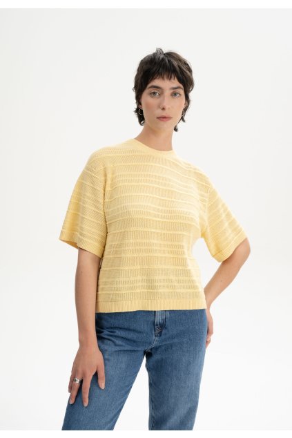 Dámske žlté pletené tričko "AROHI buttercup blend"