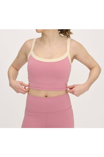 Ružová športová podprsenka z recyklovaného nylonu "Active Flow Bra canyon pink"