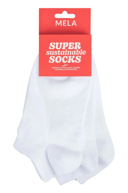 Unisex biele ponožky do tenisiek 3-balenie "3-pack Sneaker Socks white"