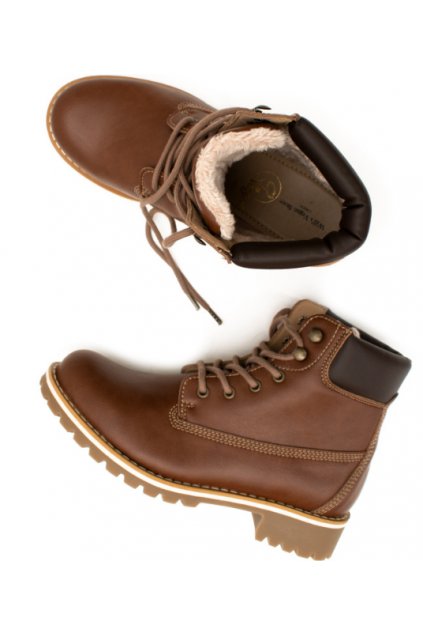 Dámske hnedé zateplené členkové topánky „Insulated Dock Boots Chestnut“