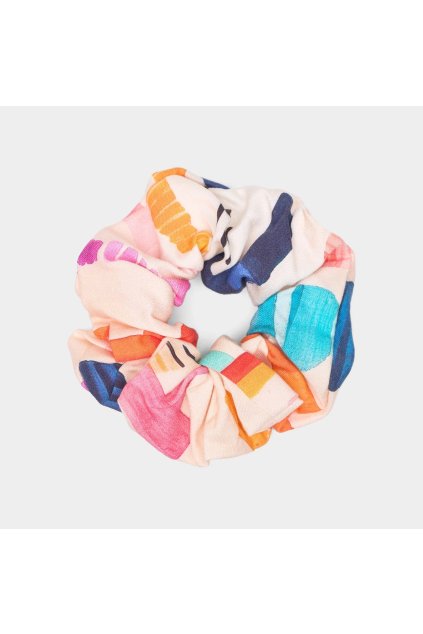 Gumička do vlasov "Scrunchie Summer Abstract Multi Color"
