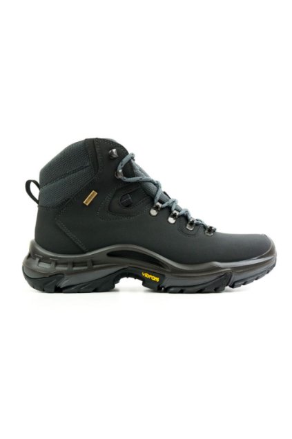 WVSport Pánske čierne vodeodolné členkové topánky „Waterproof Hiking Boots Black“