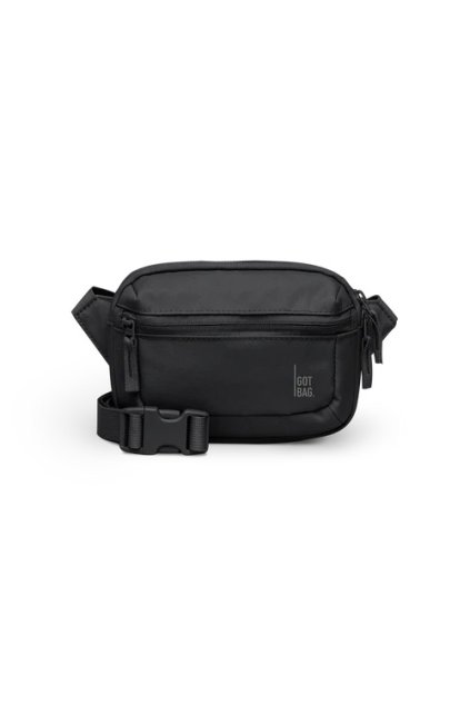 Čierna ľadvinka "SLING BAG SMALL black" z recyklovaných plastov z oceánov