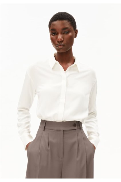 Dámska biela blúzka „LARISAANA LONGSLEEVE off white“ (Veľkosť L)