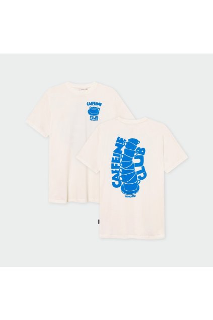 Pánske tričko s potlačou  „Stockholm Caffeine Club Off-White“ (Veľkosť L)