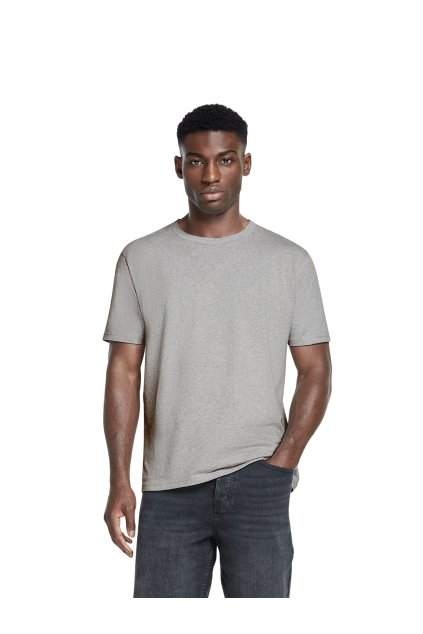 Unisex šedé melírované tričko "BASIC Light Heather" (Veľkosť L)