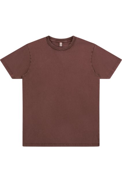 Unisex tričko "BASIC Stone Washed Burgundy" (Veľkosť L)