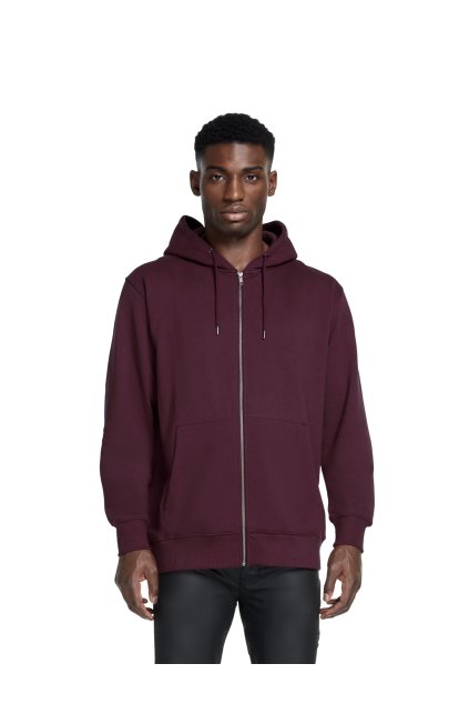 Unisex bordová mikina na zips "ZIP-UP HOODIE Burgundy" (Veľkosť L)