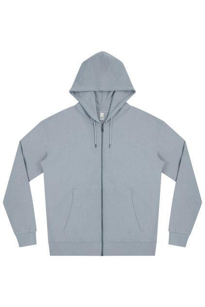Unisex šedá mikina na zips "ZIP-UP HOODIE Sport Grey" (Veľkosť L)