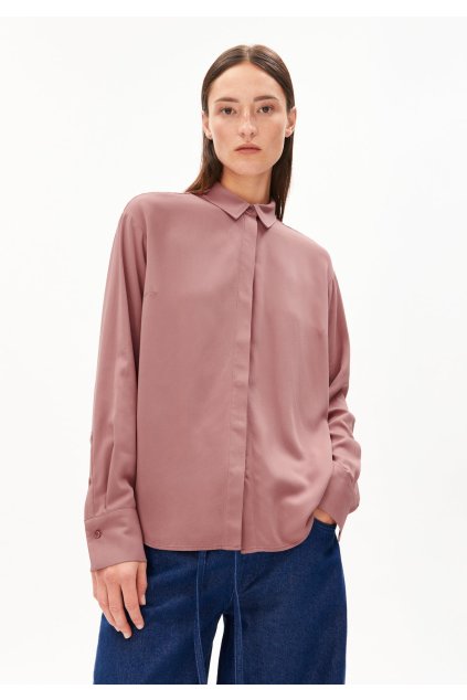 Dámska blúzka „LARISAANA LONGSLEEVE light berry“ (Veľkosť XS)