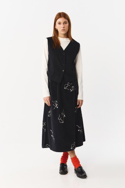 Dámska čierna obojstranná vesta „YUMA VEST SATIN black“ (Veľkosť XS)
