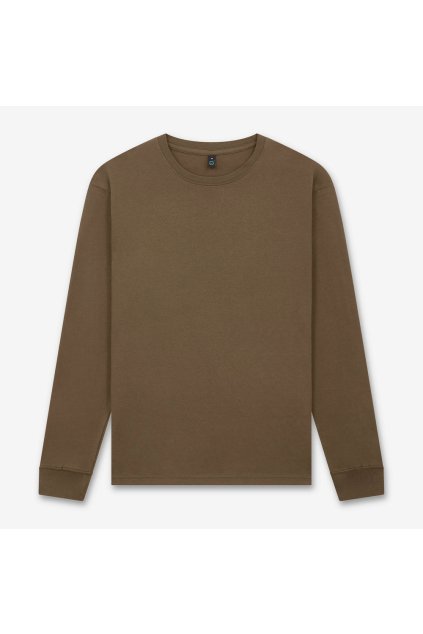 Unisex hnedé tričko s dlhým rukávom "PREMIUM Long Sleeve Faded Brown" (Veľkosť XXL)