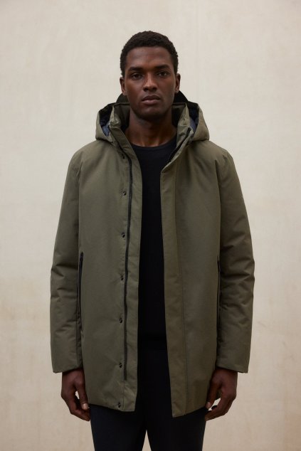 Pánska zelená zimná bunda "PARKO COAT dark olive“ (Veľkosť XL)