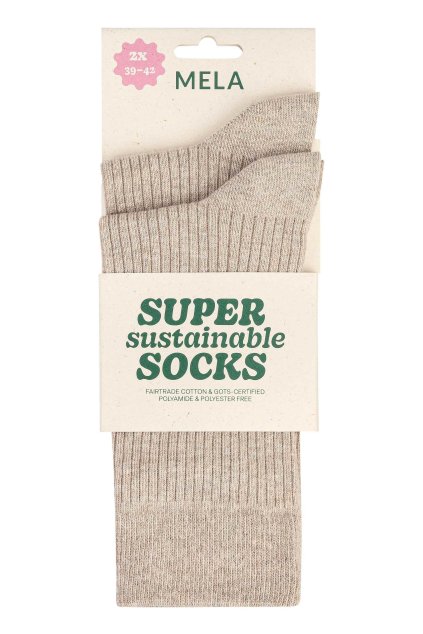 Unisex rebrované ponožky 2-balenie "2-pack birch blend" (Veľkosť 43-46)