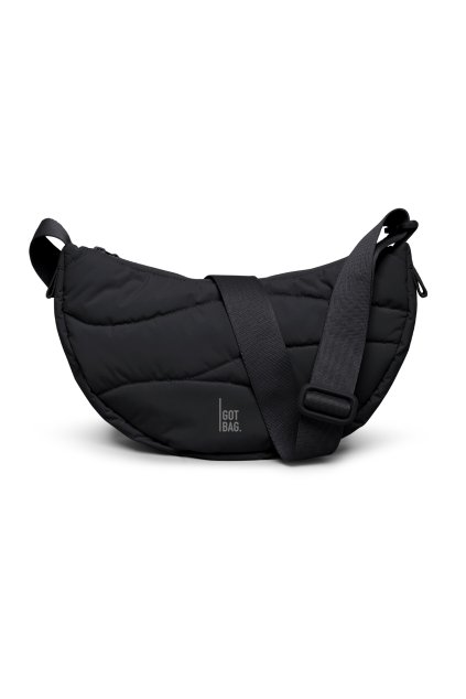 31412 6 wavy puffer moon bag black 01 front shadow