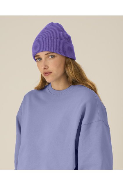 31712 2 fisherman beanie purple love studio front detail 1