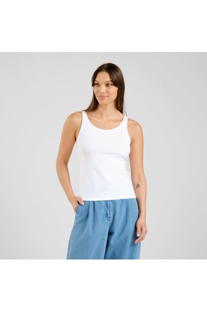 Dámske biele tielko "Top Tuna White" (Veľkosť XS)