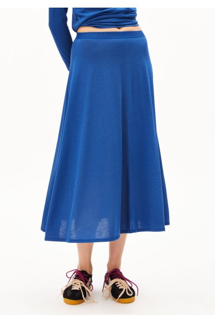 Dámska modrá midi sukňa s elastickým pásom „ILENIAA LARAA dynamo blue" (Veľkosť XS)