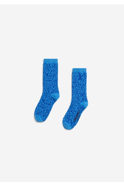 Modré leopardie ponožky z biobavlny „LEOPARD SOCKS marina blue" (Veľkosť 43 - 46)