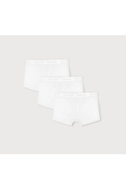 dgob men organic cotton core boxers 3 pack white white white