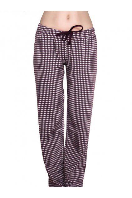 Dámské pyžamové kalhoty z biobavlny - fialové (Velikost L)