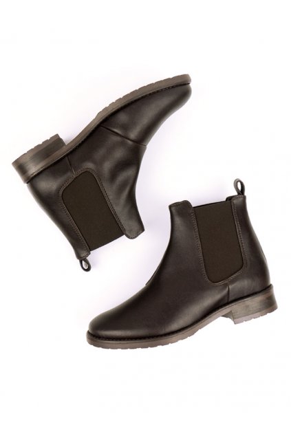 Dámske tmavohnedé členkové topánky „Smart Chelsea Boots Dark Brown“