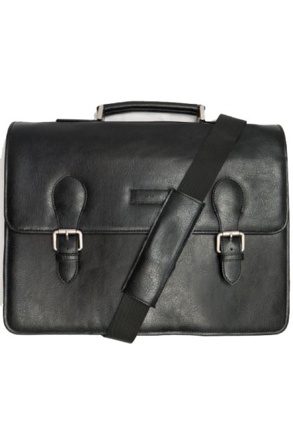 Čierna vegánska taška "Classic Briefcase Black"