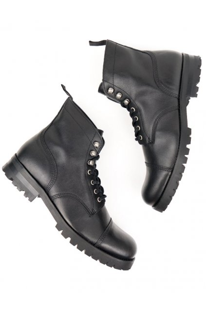 Pánske čierne členkové topánky „Work Boots Black“