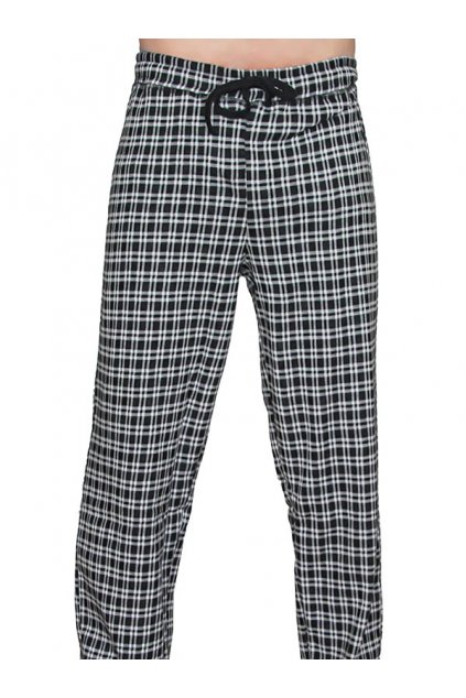 Pánské pyžamové kalhoty z biobavlny - černé (Velikost L)