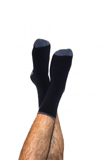 Termo ponožky z biobavlny - tmavě modré (Velikost 35-38)