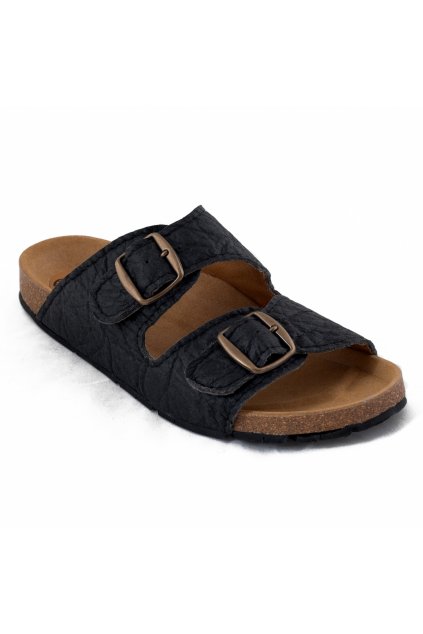 Unisex čierne sandálky z ananásových vlákien "Darco Piñatex“