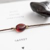 Dámsky náramok "Gemstone Card Garnet Gold Bracelet"
