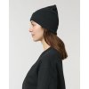 Unisex čierna čiapka z biobavlny "Rib Beanie Black"