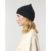 Unisex  čierna čiapka z biobavlny "Fisherman Beanie Black"