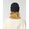 Unisex  čierna čiapka z biobavlny "Fisherman Beanie Black"