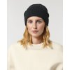 Unisex  čierna čiapka z biobavlny "Fisherman Beanie Black"