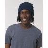 Unisex tmavomodrá čiapka z biobavlny "Fisherman Beanie French Navy"