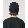 Unisex tmavomodrá čiapka z biobavlny "Fisherman Beanie French Navy"