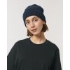 Unisex tmavomodrá čiapka z biobavlny "Fisherman Beanie French Navy"
