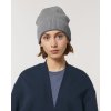 Unisex  šedá čiapka z biobavlny "Fisherman Beanie Mid Heather Grey"