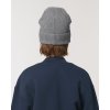 Unisex  šedá čiapka z biobavlny "Fisherman Beanie Mid Heather Grey"