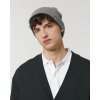 Unisex  šedá čiapka z biobavlny "Fisherman Beanie Mid Heather Grey"