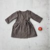 Detské ľanové zavinovacie šaty s dlhým rukávom - rôzne farby