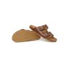 Pánske hnedé sandále „Two Strap Footbed Sandals Chestnut“