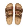 Pánske hnedé sandále „Two Strap Footbed Sandals Chestnut“