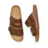 Pánske hnedé sandále „Two Strap Footbed Sandals Chestnut“