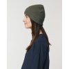 Unisex  zelená čiapka z biobavlny "Fisherman Beanie Khaki"