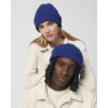 Unisex  modrá čiapka z biobavlny "Fisherman Beanie Worker Blue"